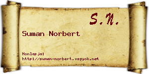 Suman Norbert névjegykártya