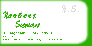 norbert suman business card